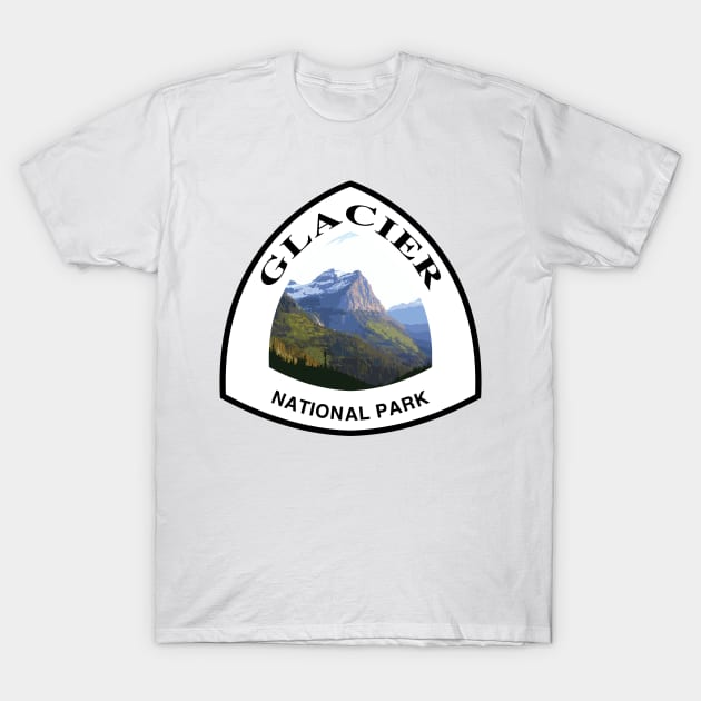 Glacier National Park shield T-Shirt by nylebuss